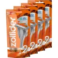 Бритвенные станки ZOLLIDER Force 2 PRO, одноразовые 2 лезвия, 2 шт, 4 упаковки