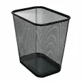 Корзина для бумаг Calligrata, 14 л, сетка, металлическая, прямоугольная, чёрный