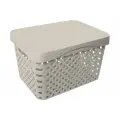 Архимед Корзина Eternity с крышкой 17л, с ручками, кремовая Р1219КРЕМ