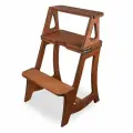 Табурет-стремянка деревянный Март, покрытый маслом в цвет орех, для дома и дачи