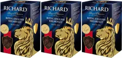 Richard Чай Royal English Вreakfast листовой черный 90 г 3 уп