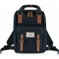 Рюкзак Himawari Buttercup, 17л, городской, женский, темно-синий с коричневыми элементами