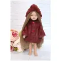 Одежда для кукол 32-35см Paola Reina, Vidal Rojas, Berjuan и др, Шубка для кукол, бордовый