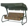 Садовые качели Удачная Мебель Доминикана, раскладывающиеся, с тентом, 3 места