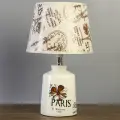 Лампа настольная Risalux с абажуром, Париж с цветком бутыль, Е14, 40 W, 20*20*33 см