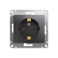 Графит Розетка с/з Glossa Systeme Electric (комплект 10шт)