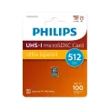 Флеш карта microSD 512GB PHILIPS High Speed microSDHC Class UHS-I U3, V30, A1, 100MB/s