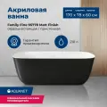 Акриловая ванна Aquanet Family Fine 170x78 95778-MW-MB Matt Finish (панель Black matte)
