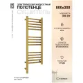 Электрический полотенцесушитель Сунержа Богема 3.0 прямая 800х300 МЭМ левый золото