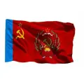 Двухсторонний флаг РСФСР, 70х105 см на блэкауте