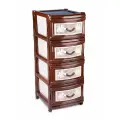 Комод 4-х секционный коричневый М1356 Пластмасса альтернатива