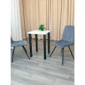 Стол обеденный/ цвет столешницы Белый, 50*50 см. Ножки черные.