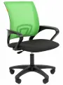 Компьютерное кресло CHAIRMAN 696 LITE со спинкой сеткой, с регулировкой высоты, ткань/сетка, черный/зеленый