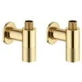 Латунные угловые кран-вентили для подключения смесителя Wellsee Drainage System 182148001, 2 шт, резьба 1/2x 3/8, с отражателями