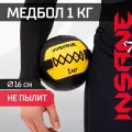 Медбол Insane In24-wb100, 1 кг, желтый
