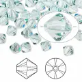 Бусина Swarovski, 6мм, Биконус (#5328), светло-голубой (цвет 361), 10 шт.