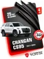 Дефлекторы боковых окон для Changan CS95 (Чанган ЦС95) 2017-2023, 2024, 2025, ветровики на двери автомобиля, Cobra Tuning.