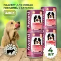 Влажный корм AWARD для взрослых собак паштет из говядины с бататом 400г, 4 шт