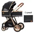 Коляска-трансформер 3в1 LUXMOM V9 black с автолюлькой HGV9