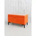 Банкетка для прихожей MisSofa с ящиком, 70 x 40 x 35, оранжевый, ЛДСП, велюр