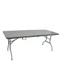 Стол складной пластиковый METMEBEL, модель Сатурн 181х74,5х74,5 см, нагрузка до 100 кг, серый