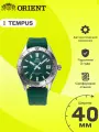 Наручные часы ORIENT, зеленый, серебряный