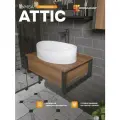 Подвесная тумба под раковину в ванную 60х48 см ATTIC, цвет Орех, MODULEASY Ц0000037855