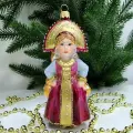 Irena-Co елочная игрушка, стекло Царевна (14,5х7х6,5см)