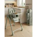 Стульчик для кормления детский UNIX Kids Torino стульчик - шезлонг для детей до 25 кг, 4 поворотных колеса, оливковый