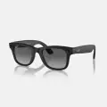 Умные очки Ray-Ban Wayfarer, размер 50-22-150, поляризованные линзы Polar Gradient Graphite, оправа Matte Black
