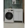 Тумба Orange Sistema STD-120TUW+RAR напольная с правой раковиной 120 см под стиральную машину, белый