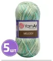 Пряжа YarnArt Melody (909), мультиколор, 5 шт. по 100 г