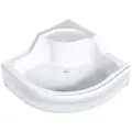 Душевой поддон WEMOR (RIVER) 90/40 C 90x90x40 средний, четверть круга, белый