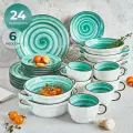 Набор посуды столовой на 6 персон, Ocean Fusion P.L. Proff Cuisine. Сервиз из 24 предметов, фарфор