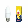 Лампа светодиодная Volpe LED-C37-11W/WW/E27/FR/NR, форма свеча, матовая, Серия Norma, теплый белый свет (3000K) 3 шт