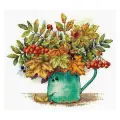 Набор для вышивания крестом МП Студия, вышивка крестиком Алые гроздья рябины 23*24 см