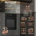 Духовой шкаф Weissgauff EOY 456 PDB, Объём 50 литров, 45 см, гриль, конвекция, 6 Режимов, Утапливаемые ручки