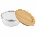 Контейнер BAMBU, объем: 400 мл, из жаропрочного стекла с крышкой из бамбука, круглый Leonord 106023