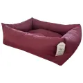 Лежанка с бортиками для животных водоотталкивающая AntePrima Nilo, тёмно-красная, XL, 110х85см