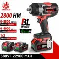 Аккумуляторный ударный винтоверт,бесщеточный, 2800 Нм, 1/2 дюйма,21В,2 акб,3А·ч,2800 Вт