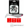 Силиконовая приманка для рыбалки RELAX - риппер KOPYTO BLS 2, длина - 5,0cm, вес - 2,6g, цвет S008 (White Pearl, Black) (15 штук)