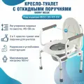 Кресло-туалет с поручнями 2 в 1: кресло-туалет и поручни для унитаза WC DeLux