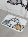 Коврик для ванной комнаты и туалета противоскользящий Мохнатые коты 52х77 см, JoyArty