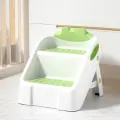 Лестница для детского туалета Двухступенчатый табурет, складная, зеленая