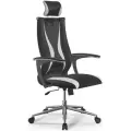 Кресло Метта SynchroSit 10 1E8.4.49.422 (SynchroSit 10 B2-170U - T+UMF(SY271)+Extra /Kb38/Wh09/U0mL-mL/H13mL-Pf-2D(M20. B32. G18. W03) (Черный-Белый))