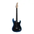 SAGA DARK NIGHT BLUE - Электрогитара Stratocaster с чехлом, цвет синий тёмный
