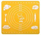 Силиконовый коврик для теста с разметкой 29х26 см. (желтый). МультиДом