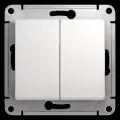 Glossa Schneider Electric Белый Выключатель 2-клавишный, сх.5, 10АХ (комплект 7шт)