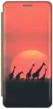 Чехол-книжка на Apple iPhone Xs / X / Эпл Айфон Икс / Икс Эс с рисунком Жирафы золотистый