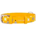 Ошейник WAUDOG Glamour с узором Звёздочка (ширина 35мм, длина 46-60см) желтый (1 шт)